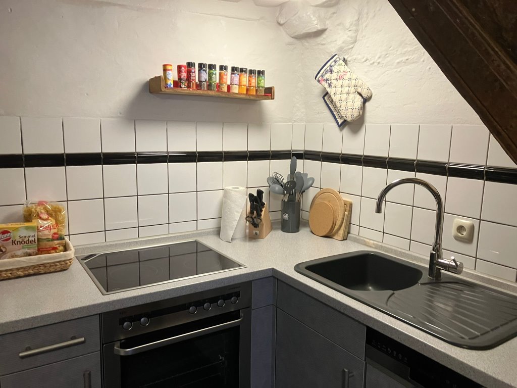 Elektroherd und Spüle - Mosel Urlaub in Ferienhaus Am Moselstausee, Am Moselstausee 6, 56858 St. Aldegund